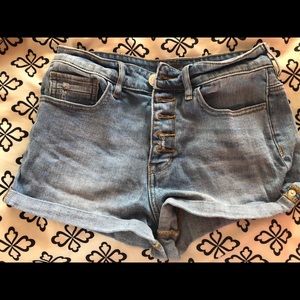 Kendall & Kylie Button Up Denim Shorts
